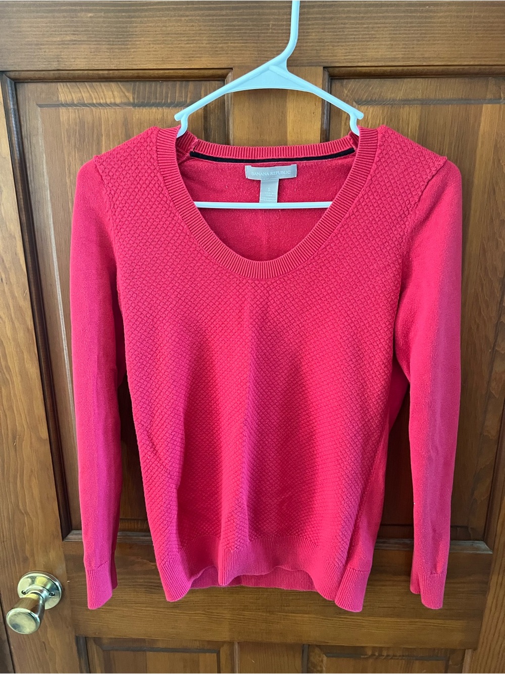 Banana Republic Bright Red Scoop Neck Sweater